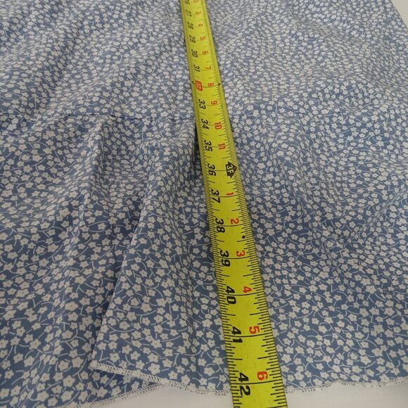 Shein Blue Printed Faux Wrap Dress With Ruffle Short Sleeves Women Size XL US 12 - Picture 12 of 12